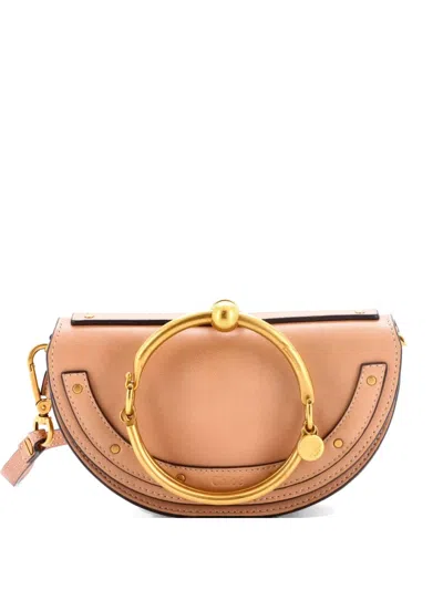 Pre-owned Chloé Nile Leather Mini Crossbody Bag In Neutral