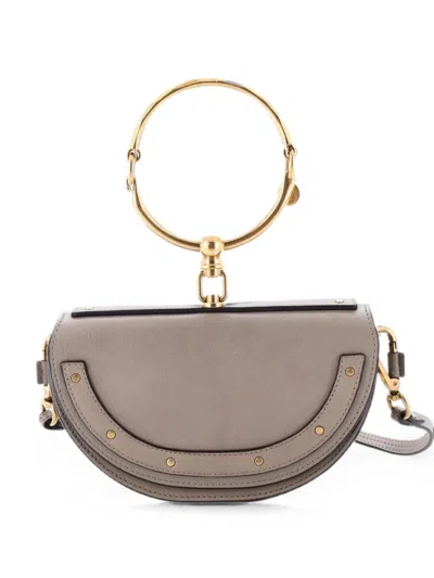 Pre-owned Chloé Nile Leather Mini Crossbody Bag In Neutral