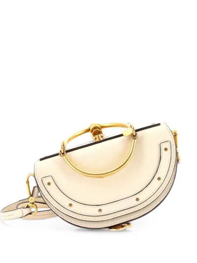 Pre-owned Chloé Nile Leather Mini Crossbody Bag In Neutrals