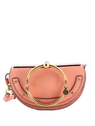 Pre-owned Chloé Nile Leather Mini Crossbody Bag In Pink