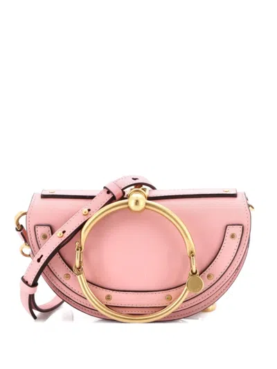 Pre-owned Chloé Nile Leather Mini Crossbody Bag In Pink