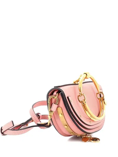 Pre-owned Chloé Nile Leather Mini Crossbody Bag In Pink