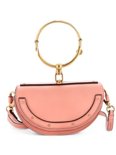 Pre-owned Chloé Nile Leather Mini Crossbody Bag In Pink