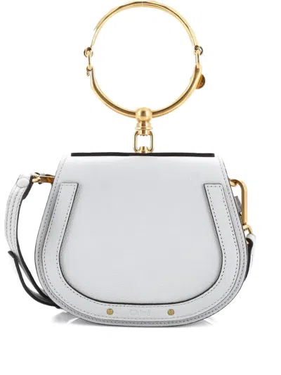 Pre-owned Chloé Nile Leather Small Crossbody Bag In Blue