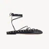 Chloé Ghillies Leather Ballerina Flat In Black