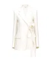Chloé Chloe Ladies Iconic Milk Double-breasted Belted Blazer Jacket In White