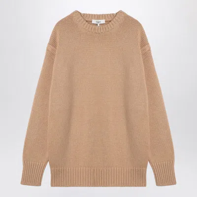 Chloé Women's Nude Cashmere And Cotton Oversize Jumper Sweater In Pink