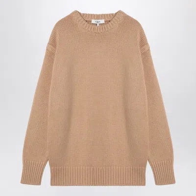 CHLOÉ CHLOÉ NUDE CASHMERE AND COTTON OVERSIZE JUMPER