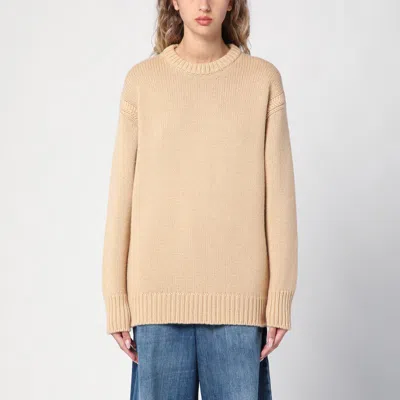 CHLOÉ CHLOÉ NUDE CASHMERE AND COTTON OVERSIZE JUMPER