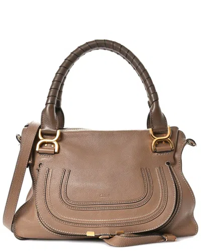 Chloé Nut Calfskin Leather Large Marcie Satchel (authentic Pre-loved)