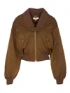 Chloé Brown Polyester Blend Bomber Jacket In Brown
