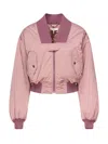 Chloé Zip-up Cropped Bomber Jacket In Purple