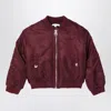 Chloé Nylon Bordeaux Bomber Jacket