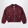 Chloé Nylon Bordeaux Bomber Jacket