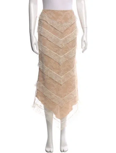 Pre-owned Chloé Nylon Midi Length Skirt In Neutral