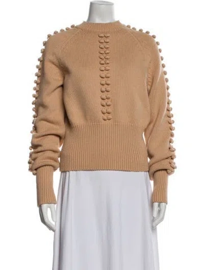 Pre-owned Chloé Nylon Mock Neck Sweater In Neutral