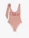 Chloé Maxi Logo Knotted Strap One-piece Swimsuit