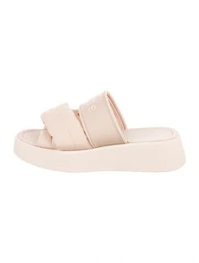 Pre-owned Chloé Nylon Slides In Pink