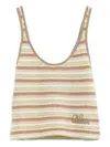 Chloé Cropped Logo Tank Top In Brown