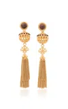 Chloé Obsidian Drop Earrings In Gold