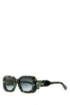 Chloé Occhiali Da Sole Ch0188s005 Greengreengrey In Black