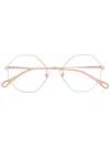 Chloé Octagonal-frame Glasses In Brown