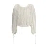 Chloé Greige Skirt With Back Drape In White