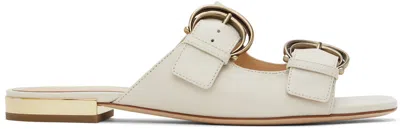 Chloé Mules Alizè Femme Beige Taille 38 100% Peau De Chèvre