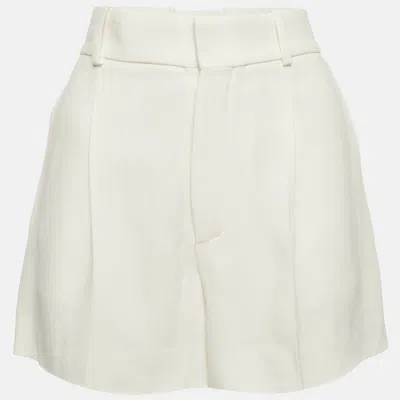 Pre-owned Chloé Off White Crepe Regular Shorts M