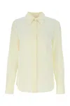 Chloé Ivory Crepe Button-up Shirt In Off White