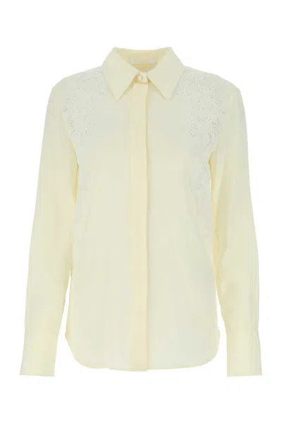 CHLOÉ OFF WHITE GUIPURE SHIRT