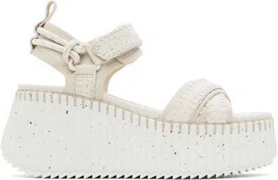 Chloé Nama Sandals In White