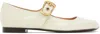 Chloé Polly Patent Ballerina Flat In 122 Eggshell
