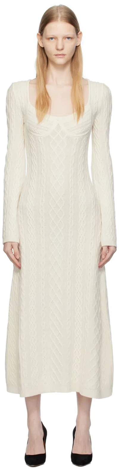 Chloé Off-white Scoop Neck Maxi Dress In 115 Dusty White