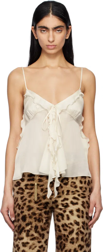 Chloé Women Silk Crop Top In White