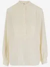 Chloé Silk Shirt With Mandarin Collar