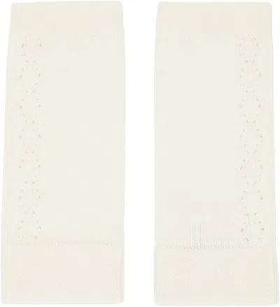 Chloé Off-white 'the  Lace Knit' Fingerless Gloves In 308 Off White