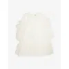 Chloé Offwhite Ruffled Asymmetric-hem Tulle Dress 6- In Neutral