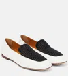 Chloé Olene Two-tone Loafers In White Leather In Multicoloured