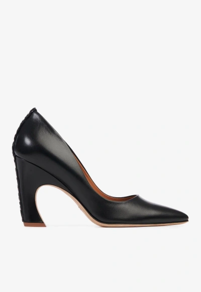 CHLOÉ OLI 80 LEATHER PUMPS