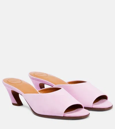 Chloé Chloè Oli Leather Sandals In Purple