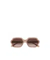 Chloé Olivia Oval-frame Sunglasses In Nude