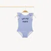 Chloé One-piece Swimsuit Blue Size 8 82% Polyester, 18% Elastane