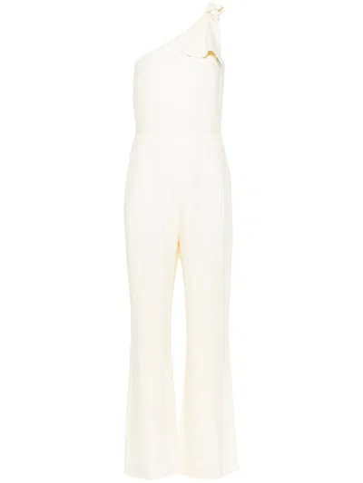 CHLOÉ ONE-SHOULDER LINEN JUMPSUIT