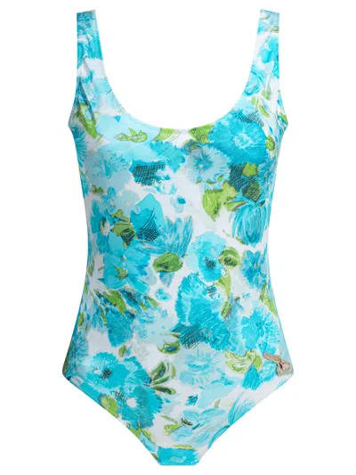CHLOÉ ONE-PIECE SWIMSUIT SWIMWEAR LIGHT BLUE
