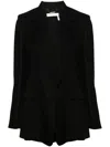 Chloé Open-front Ramie Blazer In Black