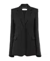 Chloé Open-front Ramie Blazer In Black