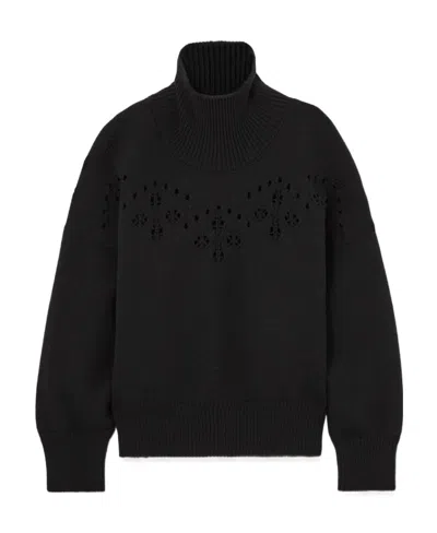 CHLOÉ CHLOÉ POINTELLE-KNIT LONG-SLEEVED JUMPER