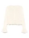 Chloé Latte-colored Crochet Cardigan In Blend In Neutral