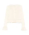 Chloé Latte-colored Crochet Cardigan In Blend In Neutral